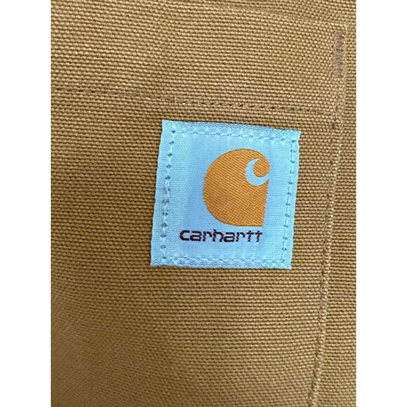 Carhartt Firm Duck Insulated Bib Overalls Loose Fit L Brown - Picture 8 of 12